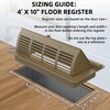 Floor Vent Cover 2 Pack, Heat Air Vent Deflectors for