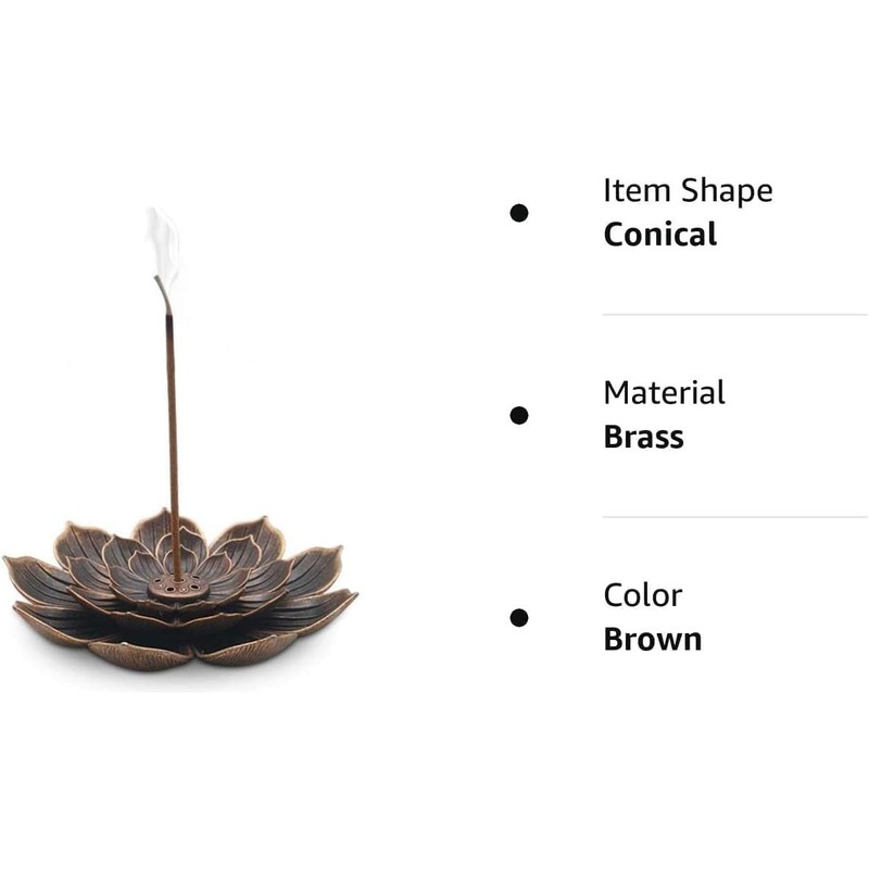 Incense Holder - Lotus Stick Incense Burner and Cone Incense