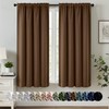 Brown Blackout Curtains for Bedroom Living Room 40"x63" Long 2