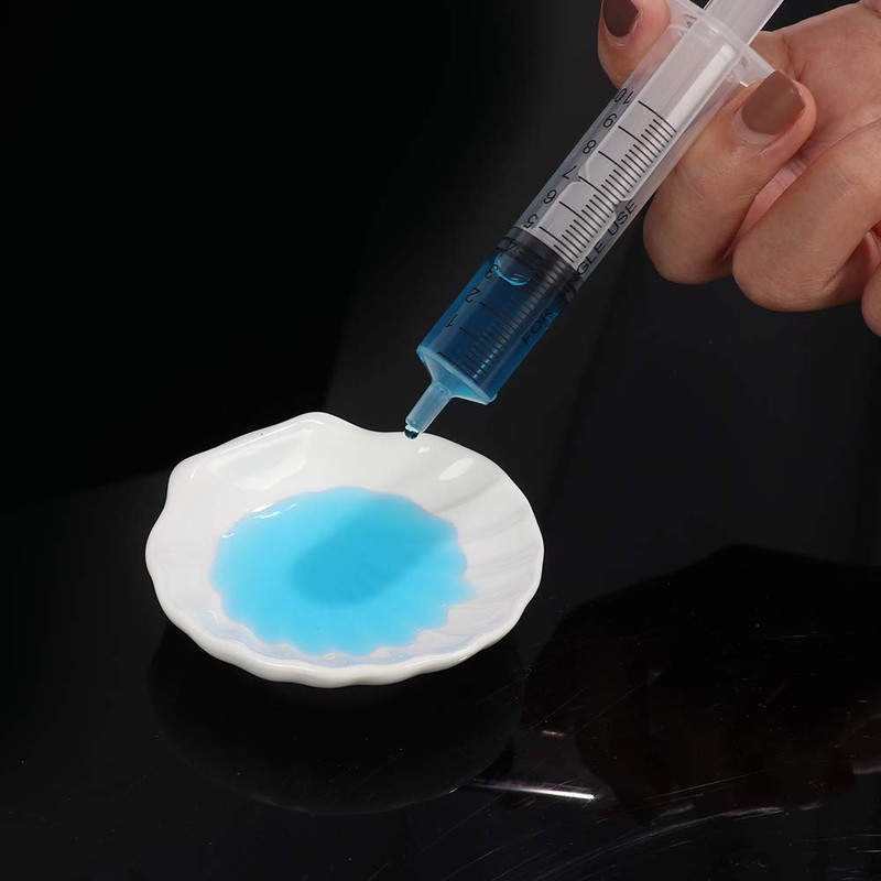 HYCKee 30pcs 10ml Plastic Syringe with Cap Multipurpose Measuring Syringe