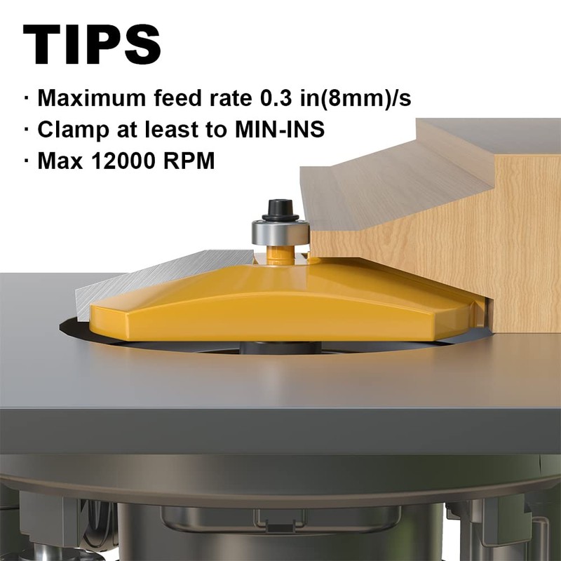 XDENGP Bevel Raised Panel Router Bits 1/2 Shank for Cabinet