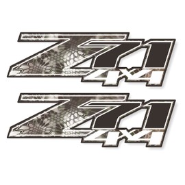 GOLD HOOK Z71 4x4 Decals for Trucks Compatible with Chevy Silverado GMC Sierra 1500 2500 3500 - F (2007-2013) Bed Side, Set of 2, Premium Series (Kryptek Camo)