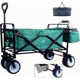 IFAST Green Collapsible Heavy Duty Folding Wagon Cart Utility Wheels Garden Cart