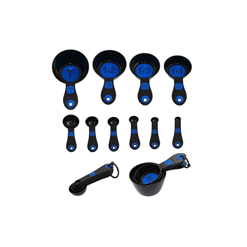 Set of 10 Piece Measuring Spoons and Measuring Cups (White