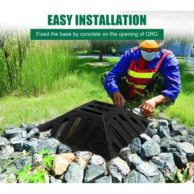 Ductile Iron Atrium Grate and Frame,18x18in Square Beehive Catch Basin