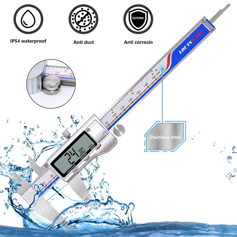 Digital Caliper, Vernier Caliper Measuring Tool with Stainless Steel, Electronic