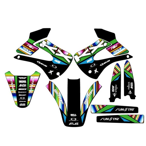 2001-2013 w/UFO FENDERS KX 85 Serape Black Senge Graphics Base