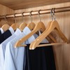 TOPIA Premium Wooden Hangers with Extra Thick Hook and Non