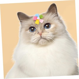 Levemolo Adorable Pet Dog Clips 10pcs Polyester Dog Hairpins Fashionable Hair Toer for Small Pet Hair