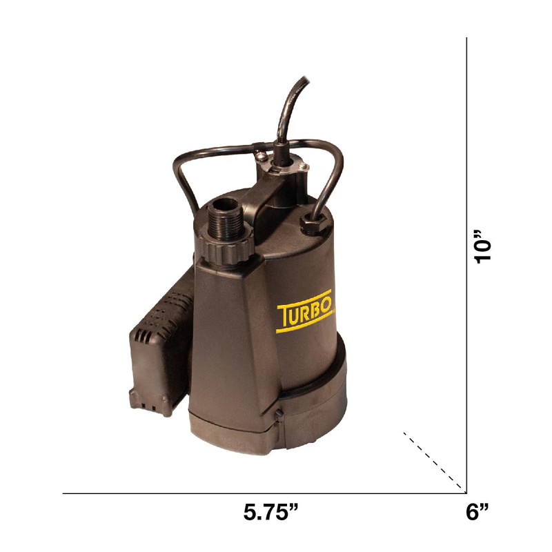 Turbo 1/4HP Submersible Utility Pump with Electronic Switch