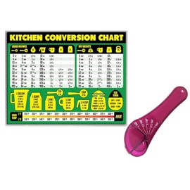 Kitchen Conversion Chart Magnet – Imperial & Metric Cooking Measurements for Weight, Liquid, and Temperature – Essential Baking and Recipe Tool