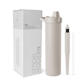 Simple Modern Filtered Water Bottle | Insulated Stainless-Steel Carbon Filter Travel Water Bottles | Reusable for Clean Drinking Water On The Go | 24oz, Almond Birch