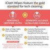 iCloth 70% Isopropyl Alcohol Large Screen and Electronics Wipes, Lint-Free,