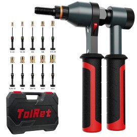 Brand: TOLRET Rivet Nut Tool Kit, Rivnut Kit with 10 Metric and SAE black
