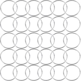 30Pcs Macrame Hoops Ring, BetterJonny 4 Inch Metal Craft Rings Hoops Silver Dream Catcher Rings Wreath Hoop Rings for Home Decorations DIY Crafts and Wall Hanging Crafts