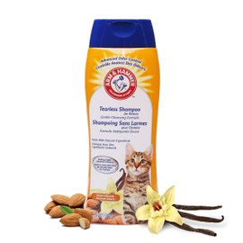 Arm & Hammer Tearless Kitten Shampoo for Cats Natural Cat Shampoo for Odor Control with Baking Soda, 20 Fl Oz Gentle Cleansing Kitten Shampoo in Sweet Almond Scent (Pack of 1)