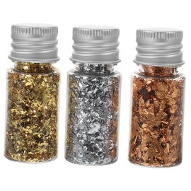 Gadpiparty 1Set Foil Flakes for Nail Art Nail Decorations and DIY Crafts Luxurious Glitter Flakes Color with Tweezers for Easy Application