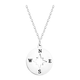 Sofia Milani - Women's Necklace 925 Silver - Compass Pendant - N0431, Sterling silver