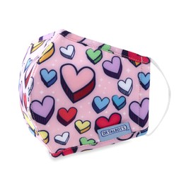 Dr. Talbot's Kid’s Washable Cloth Cup Face Mask for Personal Health by Nuby, 3-D Hearts, 6-12 Years Old