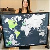 The World Traveler's Scratch-off Map 32'' x 24'' Poster