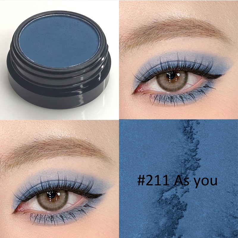 Erinde Single Dark Blue Eyeshadow Palette, Nude Tones Navy Blue