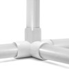 QWORK 4 Way 1/2" Tee PVC Fitting Elbow,10 Pack PVC