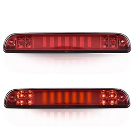 CROSSDESIGN LED 3rd Brake Light Compatible With Ford Ranger 1993-2011,F250 F350 F450 F550 Super Duty 1999-2016,Mazda B2300 B2500 B3000 B4000 CC3Z13A613B YC3Z13A613BA 1995-2003,Red Lens Chrome Housing