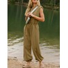 Kissonic Jumpsuits for Women Casual Crewneck Cap Sleeve Drawstring Romper