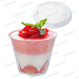 Shingi Heat Resistant Dessert Cup Pudding Cup Jelly Cup 4.3 fl oz (110 cc) with Lid, Set of 25, Made in Japan