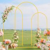 Metal Arch Backdrop Stand Set of 3 with Cover 7.2FT,