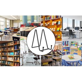 18 pcs 4.5in Plate Stands for Display,Metal Plate Holders Display Stands Can Be Used for Picture Stand,Book Stands for Display,Plate Display Stands,Easel,Photo Frame Stands,Plaque Stands,Desktop Stand