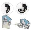 KAFENDA Industrial Cabinet Door Hardware - 2 PCS Hidden Hinge,