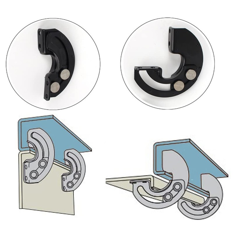 KAFENDA Industrial Cabinet Door Hardware - 2 PCS Hidden Hinge,