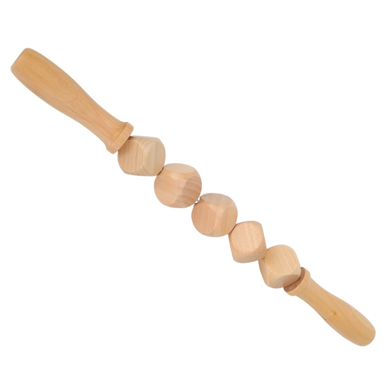 Fascia Massage Roller Meridian Dredgin Wooden Scraping Rods with 5pcs