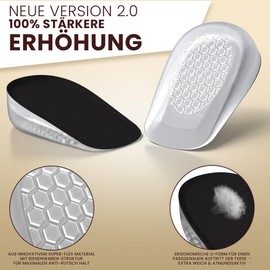 FERSENFREUND© Premium Shoe Insoles Raiser - Heel Wedge Shoe Raiser Heel Raiser Insoles That Make Larger Gel Shoe Insoles Increase Height Increase Insoles - Women 3.5 cm