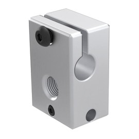 Lufix V6 Heating Block PT100 Version - 3D Printer Heating Block for E3D V6 Hotend - Compatible with PT100 Sensor - Replacement Parts Suitable for Conversion or Upgrade of a FDM 3D Printer