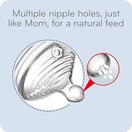 NUK Simply Natural Biberón con SafeTemp, 5 onzas, 4 unidades