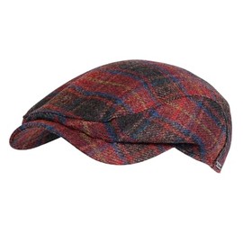 Wigens Swedish Plaid Contemporary Cap- 100% Pure New Wool (59) (101341) Bordeaux
