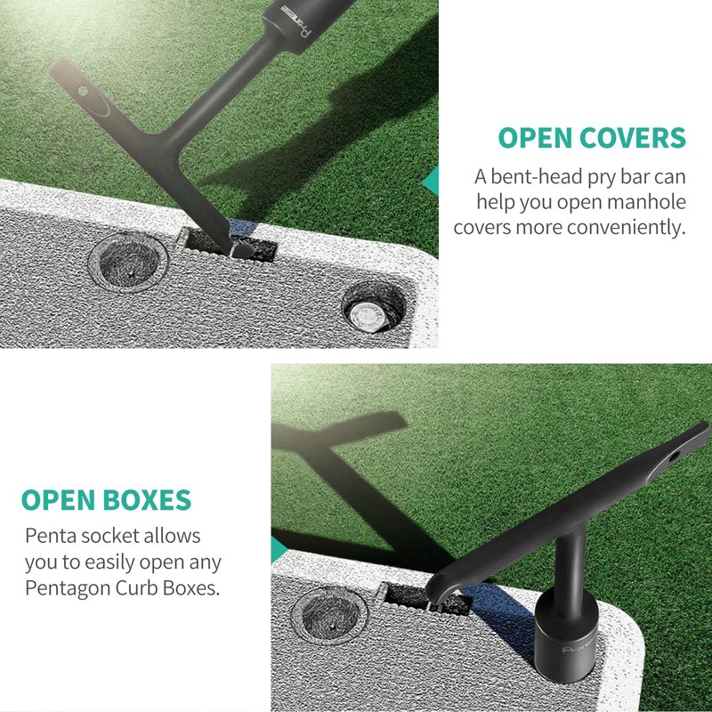 Penta Wrench with T-Handle,Heavy Duty Lineman Wrench made by CrMo