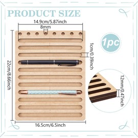 BENECREAT 11 Slot Ink Pen Jig For Laser Engraving, 6.5x8.6inch MDF Ink Pen Holder, Creative Pen Maker Fixing Jig for Customs Engravers, 5.8x0.4inch Inner Diameter