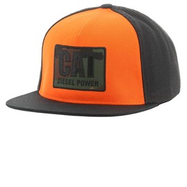 Caterpillar Men's Diesel Power Flat Bill Cap, Ion Orange, One Size