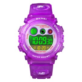 cofuo Watch for Girls Age 4-12, Purple Kids Digital Sports Waterproof Watches with Alarm Stopwatch, Children Outdoor Analog Electronic Watches Birthday Presents Gifts for Age 4-12 Year Old Boys Girls