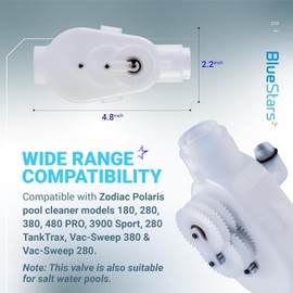 [2025 Upgraded] BlueStars G53 Gear Mechanism Replacement Part - Compatible with Polaris 180 280 380 Backup Valve Replacement G52 Backup Valve Pool Cleaner Part