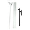 Camping Lamp Pole Retractable Double Light Hooks Retro Style Metal