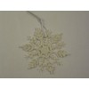 Toyland® Pack of 12 White Gliitery Snowflake Christmas Tree Trims