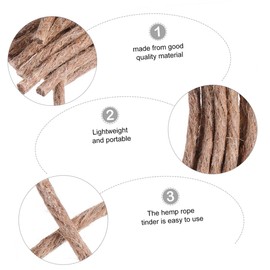 GANAZONO 20Pcs Rope Wick for Portable Fire Starters Lightweight and Practical for Hiking Camping Barbecues and Emergency Situations Essential Outdoor Survival Tool