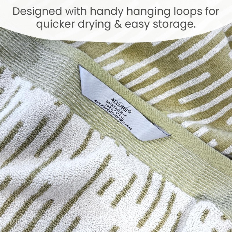 Allure Pack of 2 Barcode Stripe Bath Towels 70 x