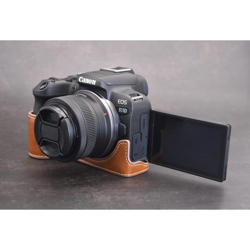 MUZIRI KINOKOO EOS R10 Protective Case PU Leather - Compatible