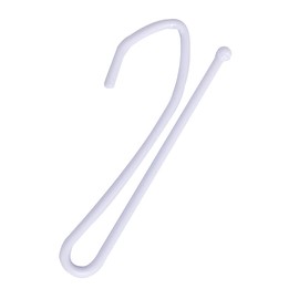 Ailejia Curtain Hooks Single Prongs Metal White Long S Hooks Pinch Pleat Drapery Hook for Window Curtain, Door Curtain and Shower Curtain 60 Pcs (iron （white）)