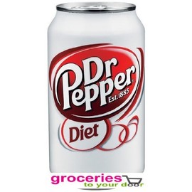 Dr. Pepper Soda, Diet, 12 oz Can (Pack of 24)